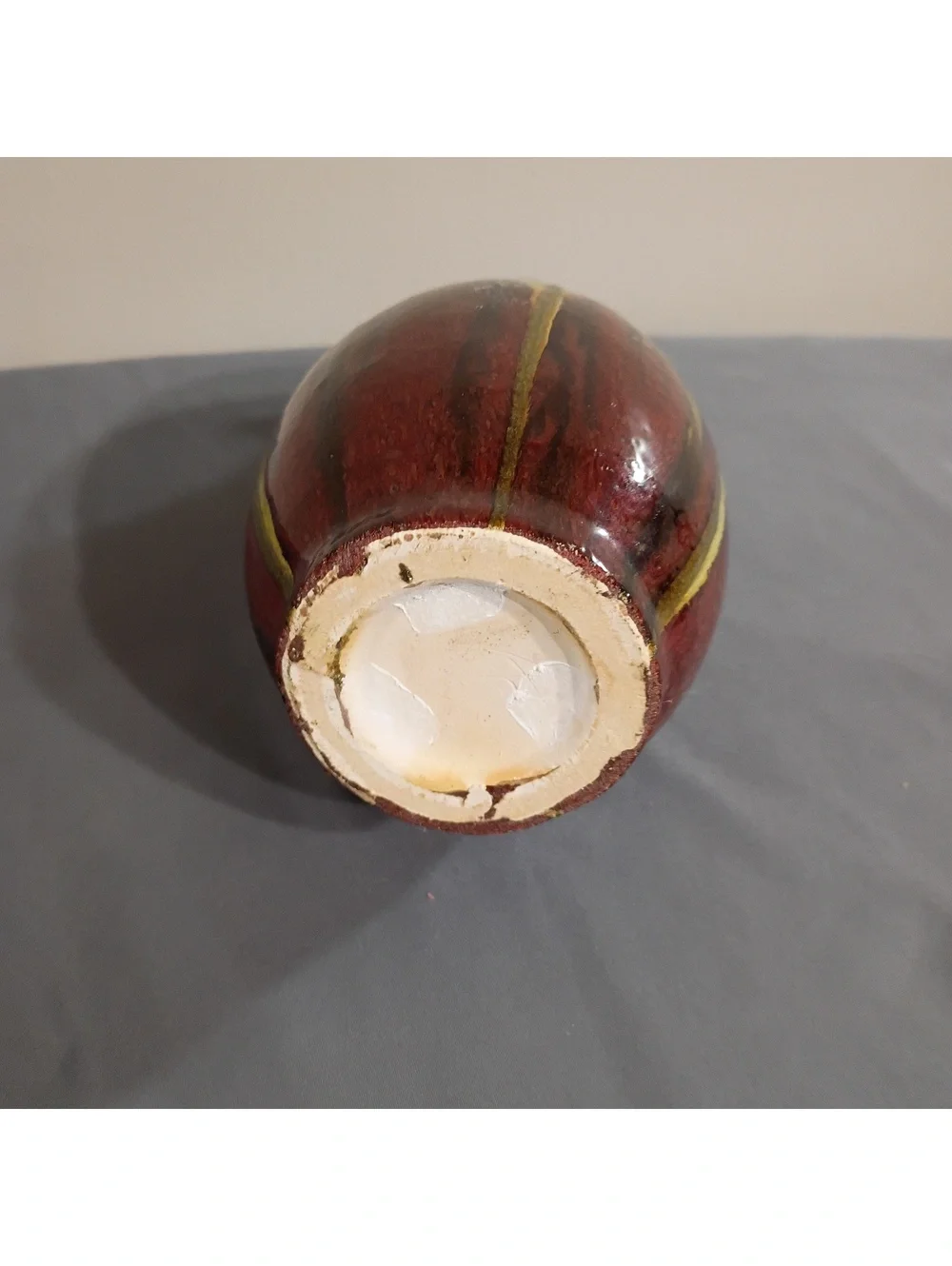 Vintage Ceramic Vase with Drip Glaze Finish